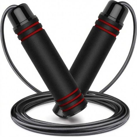 Springseil, verstellbares Speed-Springseil für Männer und Frauen, Stahlkugellager, rutschfeste Schaumstoffgriffe, Stahlkabel für Fitness, Crossfit, Sport, Boxen, Fitnessstudio
