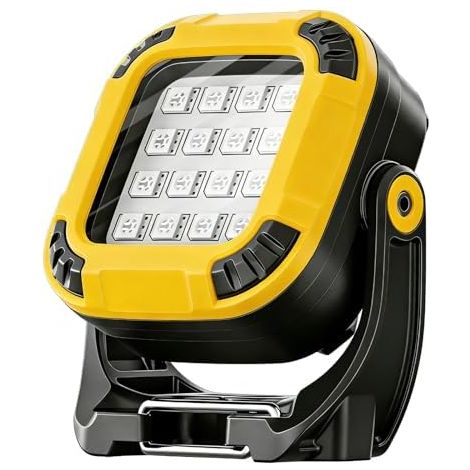 Lampe de Travail LED Rechargeable Aimantée avec Lumière Colorée RGB (1/5)