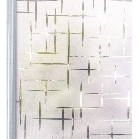 Lámina esmerilada para ventanas, diseño de cruz, 90 x 200 cm, dengyank (1/5)