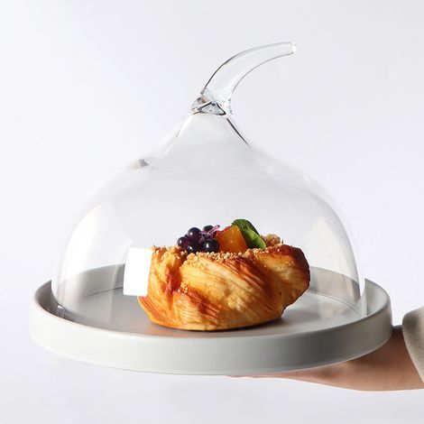 Cloche À Gâteau en Acrylique - Présentoir À Gâteau en Maille avec Poignée pour Glaçage Cloche Alimentaire pour Fête (1/5)