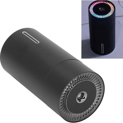Mini-Auto-Luftbefeuchter in sieben Farben, Lufterfrischer, Duftdiffusor fürs Auto, batteriebetrieben, schwarz. (1/5)
