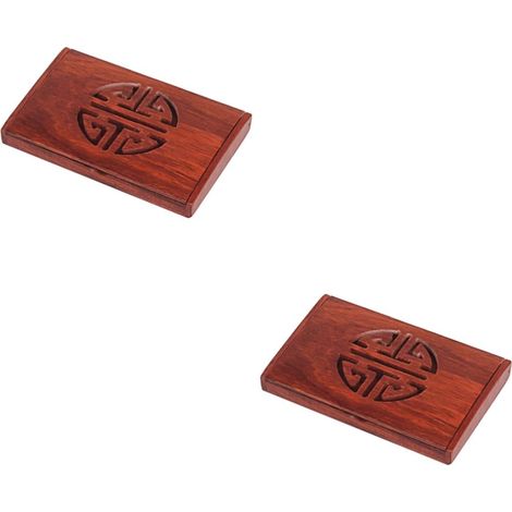 2 porte-noms naturels bois – support photo table, boîtes rangement photos (1/4)