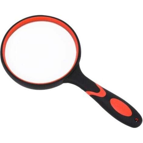 Loupe de lecture portable 5x, adaptée aux personnes âgées et aux enfants – Loupe en verre véritable de 100 mm (4 pouces), adaptée à la lecture de livres, de journaux, à l'observation d'insectes, etc.,