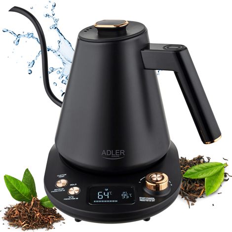 Adler AD 1349 Elektrischer Wasserkocher 1,0L Schwarz 1100W (1/5)