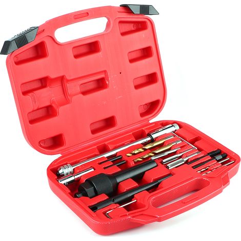 Kit d'outils de démontage portable de 16 pièces pour retirer les culasses et les bougies d'allumage endommagées de 0,3 et 0,4 pouce. (1/5)