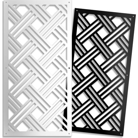 CLASSICAL D - Panneau ajouré en PVC - épaisseur 10 mm - Couleur : blanc - Dimension : 73x148 cm