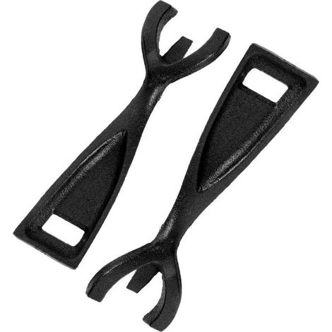 Set mit 2 Eisenzangen für gusseiserne Kochfelder, rutschfeste Zangen (1/5)