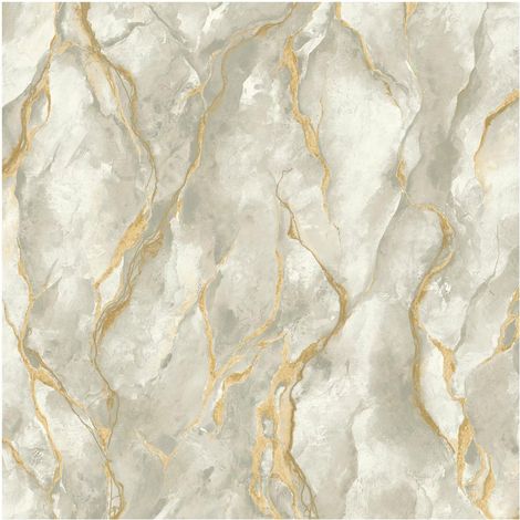 Vasari Rasch Heavyweight Vinyl Pandora Grey Gold Wallpaper Paste The Paper (1/4)