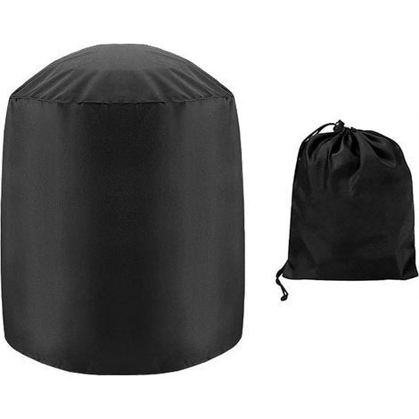 Wasserdichte Grillabdeckung, runde Grillabdeckung 71x68cm, Grillplane, wasserdichte UV-Schutzabdeckung (Schwarz) (1/5)