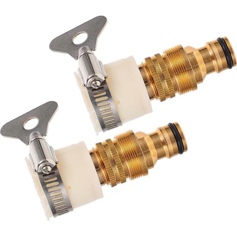 Raccord rapide pour tuyau d'arrosage, robinet, anti-fuite, lavage de voiture, 7,5 x 3,3 cm, lot de 2 (1/5)
