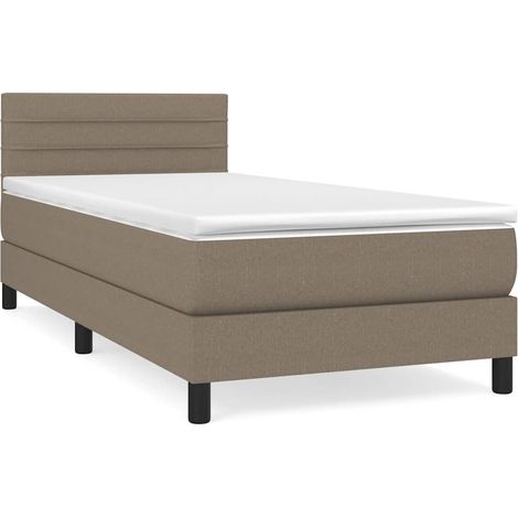 Maison Exclusive - Boxspringbett mit Matratze Taupe 100x200 cm St (1/5)