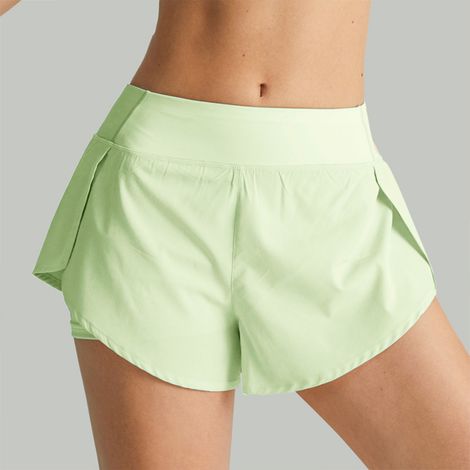Short de course 2 en 1 pour femme avec poche, large ceinture, couche de couverture, doublure, pour se prélasser, yoga, fitness, entraînement, athlétique, gym, maison, vêtements de sport (1/5)