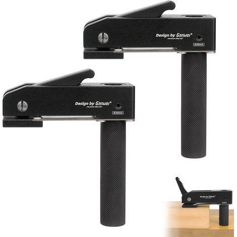 Applicable 2 Pièces Pince de Maintien Réglable en Alliage D'aluminium, 20 mm Serre Joint Menuisier, Serre Joint Rapide, pour Sculpture sur Bois, Rotage, Ponçage, Routage (1/5)
