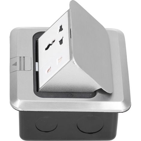 Boîtier de prise de sol escamotable étanche 250 V 13 A pour cuisine ou bureau