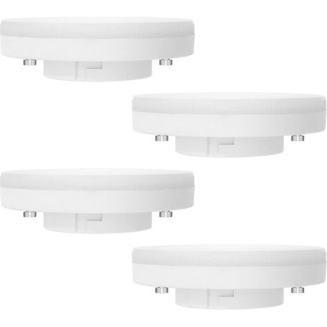 Ampoule GX53 LED 7W, Blanc Chaud 2700K, Non Dimmable, Équivalent à 50W Halogène, Ampoule LED GX53 Spot pour Armoires, Vitrines, 180°, AC 220V, 665LM, Lot de 4 (1/5)