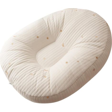 Grand coussin sol chaise longue portable 45x30x14 cm housse coton gris clair doux peau