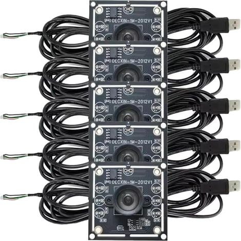 5 Modules de Caméra 100 Degrés 1MP OV9732 1280 X 720 USB, Pilote Gratuit, Mise au Point Manuelle, avec Câble de 2 Mètres pour XP/7/8/10 (1/5)