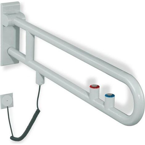 Rail support articulé version SERIE 801 orientable,-/bouton affleurant / fonction rouge 700mm korall