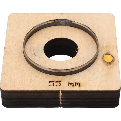 Matrice de découpe ronde creuse en acier allié, 55mm de diamètre, pour poinçonnage DIY et traitement artisanal