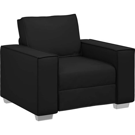 Fauteuil de Salon,Chaise,Fauteuil canapé Noir 99 x 78 x 84 cm Cuir artificiel CFW161357 (1/5)