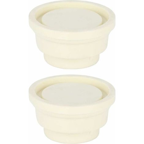 Set di 2 paracolpi per scaletta da piscina, tappi terminali in gomma bianca per scalette di piscine interrate, ricambi universali (1/5)