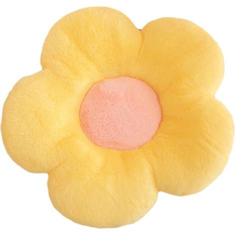 Coussin Fleuri - Coussin Au Sol En Peluche - Diamètre 35 Cm - Pour Salon Chambre Ou Coin Lecture - 1 Pièce (1/5)