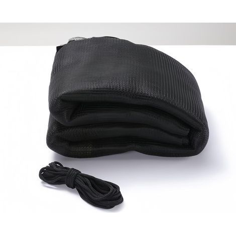 Universelles Trampolin-Sicherheitsnetz, 244 cm, Ersatznetz für Indoor- und Outdoor-Trampoline, für 6 Stangen, schwarz, rund