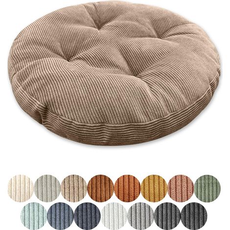 Coussin de siège rond de 40 cm d'épaisseur de 6 cm 1 pièce, coussin de sol rond, coussin de siège, housse de chaise, coussin de chaise, rembourrage, housse pour salon, bureau, salle de (1/5)