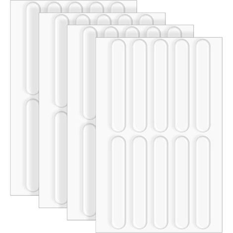 Amortisseur de porte - 4 pièces - Butoirs - Auto-adhésifs - Tampons en silicone - Butoirs de porte - Commode - Tampon de placard - Table en verre - Pour meubles, portes, tiroirs et tables en verre - 6 (1/5)