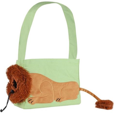 Sac bandoulière en toile pour animaux de compagnie - Panier pour chat mignon en forme de lion - Panier coffre pour chat (1/5)