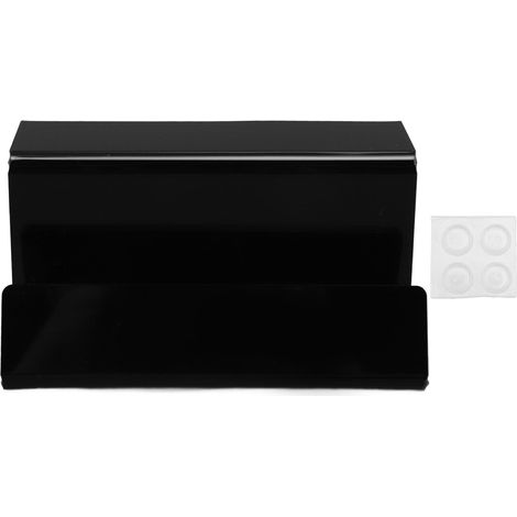 Présentoir vinyle acrylique noir rétro pour albums platines décoration pour passionnés 15 x 9,5 x 7,3 cm (1/5)