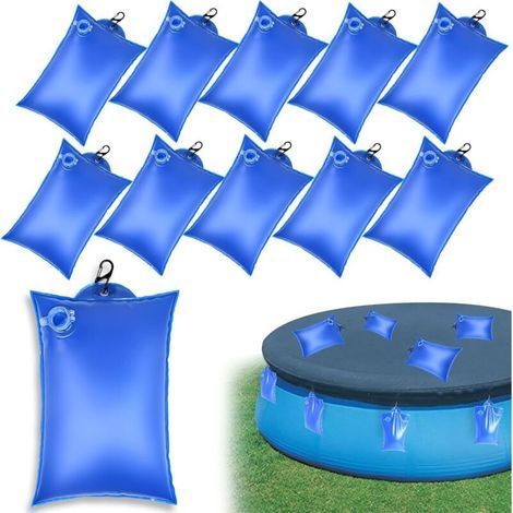 Sac Lestage Eau Bache Piscine 10 Pièces Poids Bache de Protection Piscine 21 x 35 cm Poids Sac Bâche Piscines Hors Sol avec Crochet (1/5)
