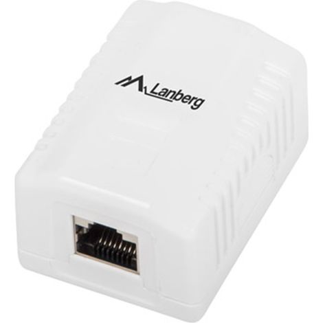 Prise RJ45 en saillie, catégorie 6, blindée, blanche, AWG 26-22, IP20 (1/3)