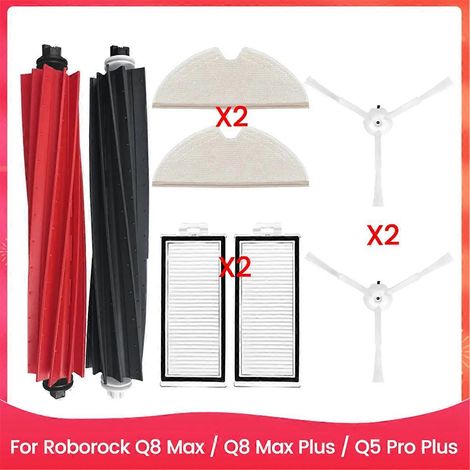 Filtre pour aspirateur brosse pour aspirateur Filtre de brosse pour aspirateur filtre de Q8 Max / Q8 Q5 Roller Side Brosse Filtre Serpillière Sac à poussière Robot Aspirateurs Aspirateur Accessoires (1/5)