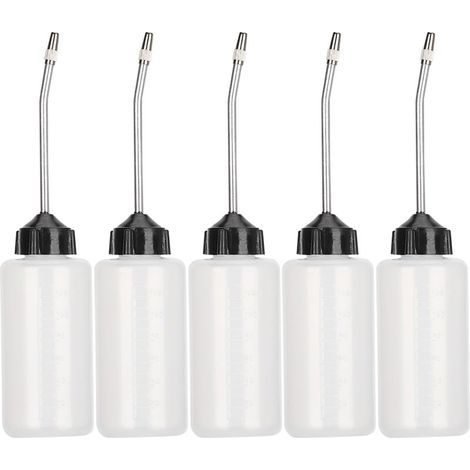 Lot de 5 Bouteilles Doseuses 120ml pour Huile de Machine à Coudre, Bec Verseur Long Précis (1/5)