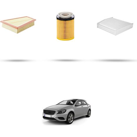 Kit tagliando 3 filtri compatibile con Mercedes Classe A (w176) A180 BlueEfficency 90kw Dal 2012 (1/4)