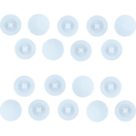50 Piezas de Tapones para Tornillos de Plástico, Oculta-Tornillos Antioxidación, Tornillos de Cabeza Cruz de Plástico Blanco, Tapones Decorativos para Tornillos, Tapas para Tornillos Autoperforantes (1/5)