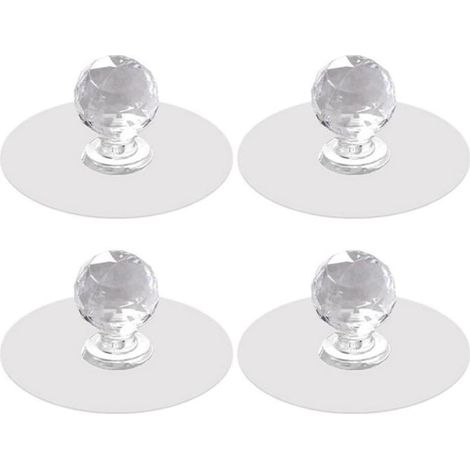 4 Pièces Poignées de Meuble Auto-adhésives Élégantes en Pet et Pu pour Tiroirs et Armoires, Design Unique, pour Bureau et Salle de Bain (1/5)