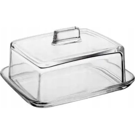 Mantequera de cristal con tapa semitransparente (1/2)