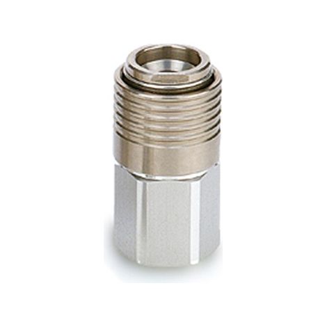 Embout de coupleur SMC, Filetage femelle vers Femelle 3/8 in Female 3/8pouces Airflow en Acier inoxydable ( Prix pour 1 )