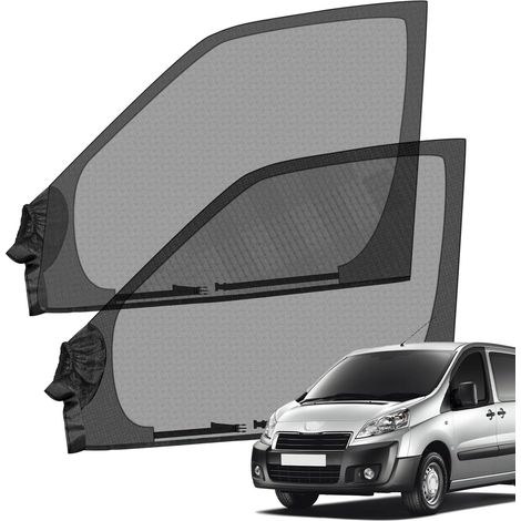 Moustiquaire pour Fenêtre de Voiture pour Citroen Jumpy Peugeot Expert Fiat Scudo 1994-2025, Pare-Soleil Voiture Moustiquaire Auto élastique pour Vitre Avant pour Protection Solaire Intimité (1/5)