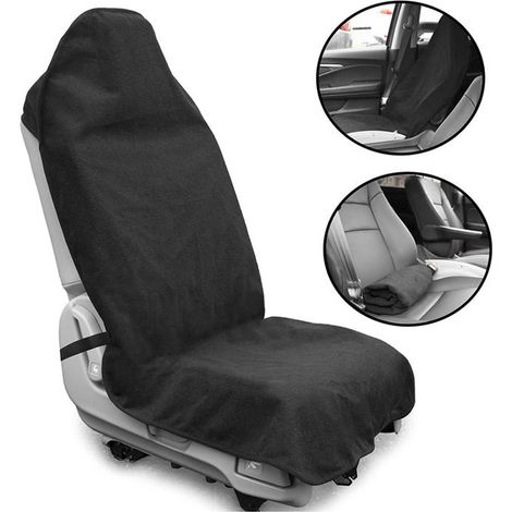 Housse Pour Siège De Voiture - Modèle Universel - Coussins De Siège Sport Imperméables Et Antidérapants - Noir (1/5)