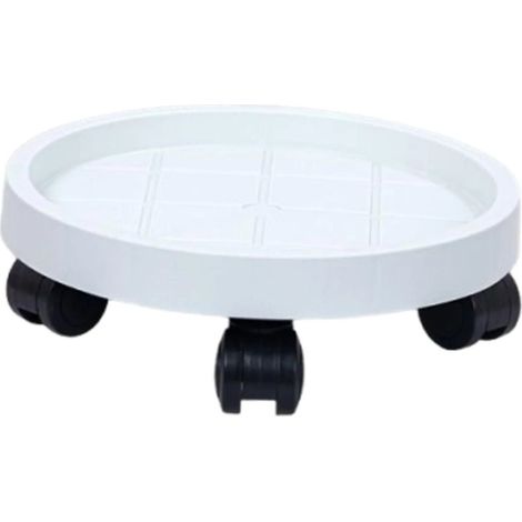 Support plantes blanc roulettes diamtre de la base 30 cm (1/5)