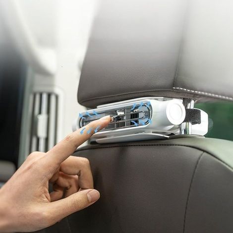 Ventilateur de siège voiture, rechargeable par USB, 3000 mAh (1/5)