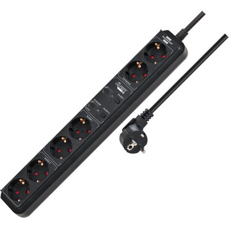 Brennenstuhl 1159760946 Connect Eco-Line Presa Multipla WiFi 6 prese 4 switchabili 2 permanenti lunghezza cavo 1,5 m colore Nero
