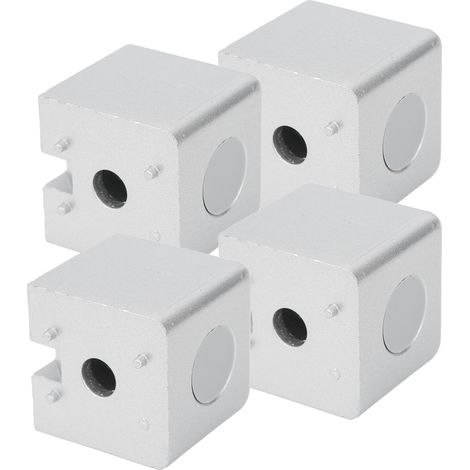4 pièces Bloc de connexion à angle droit Profilés en aluminium Raccord Connecteur Fournitures industrielles Norme européenne 40 2 voies (1/5)