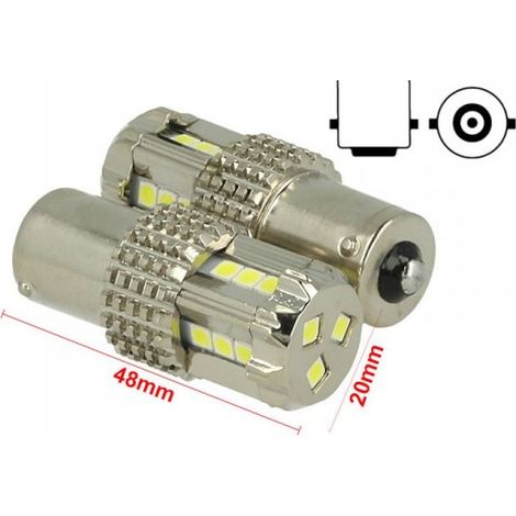Lampada Led BA15S 1156 P21W 12V 45W Canbus Luci Diurne Audi Q7 A3 A6 Fiat 500X Renault Megane 3 (1/4)