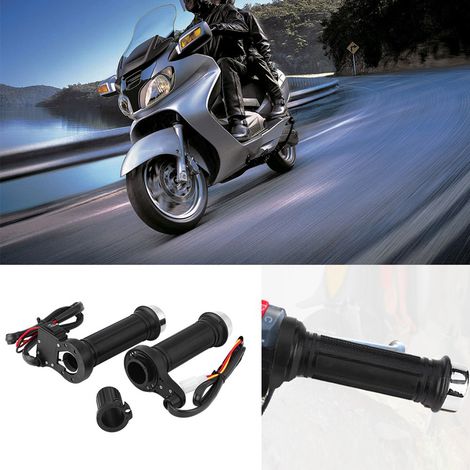 Une paire de poignées chauffantes universelles 12V pour la modification de motos. (1/4)