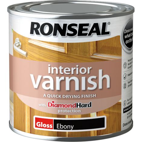 Ronseal Interior Wood Varnish - Ebony - Gloss - 250ml