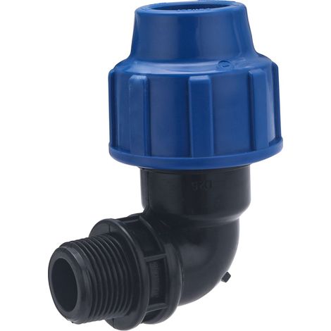 Raccordo PE in plastica a gomito ø25 - maschio 20x27 NOYON & THIEBAULT